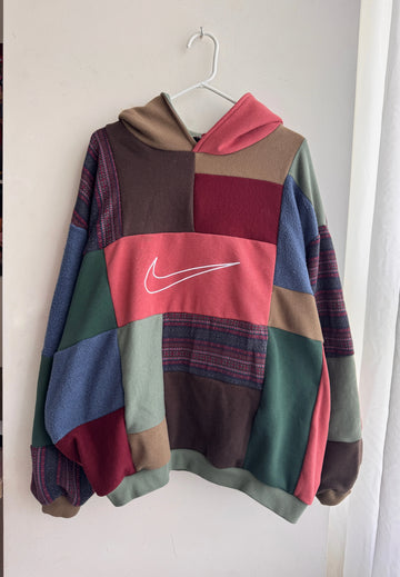 Grounded Earth Upcycled Patchwork Hoodie